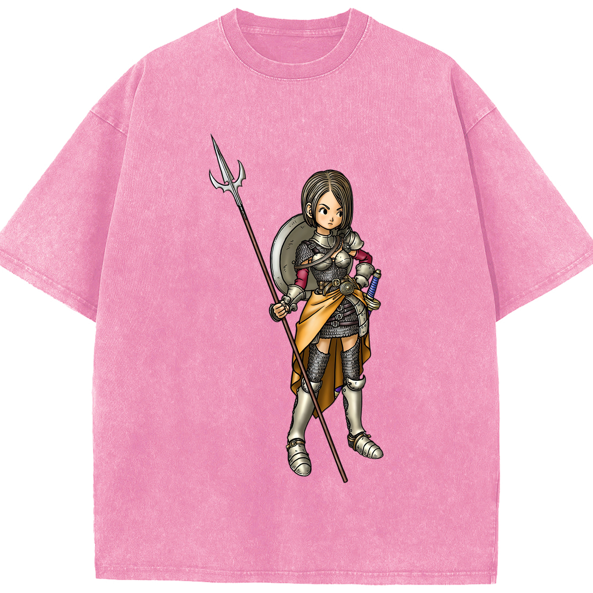 （画像用） ドラゴンクエスト Doragon Kuesuto Dragon Quest 綿100% ヴィンテージ風 半袖Tシャツ（フロントプリント）